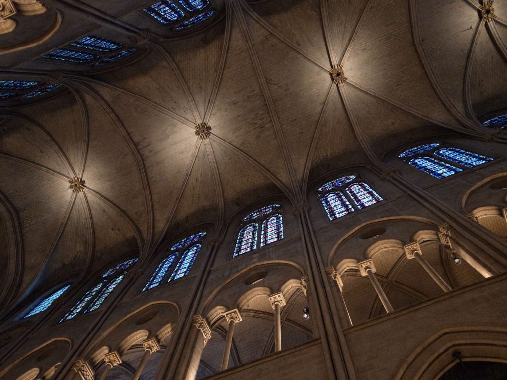 inside Notre-Dame in Paris