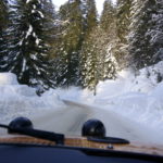 winter ride in the French Alps in a 914 Porsche