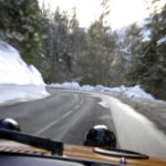 winter ride in the French Alps in a 914 Porsche