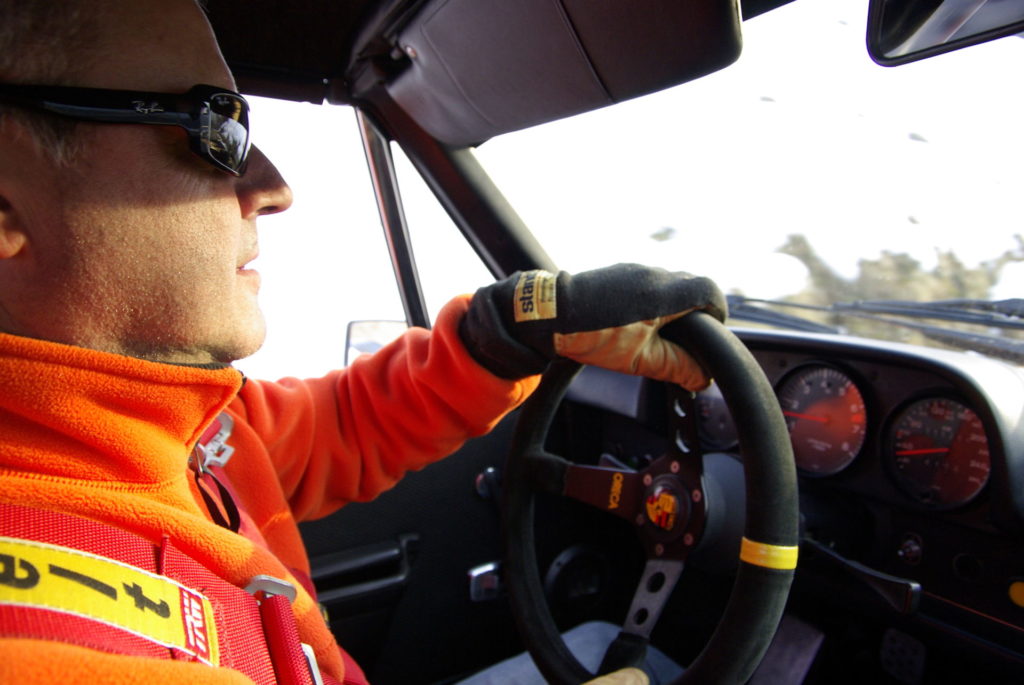 winter ride in the French Alps in a 914 Porsche