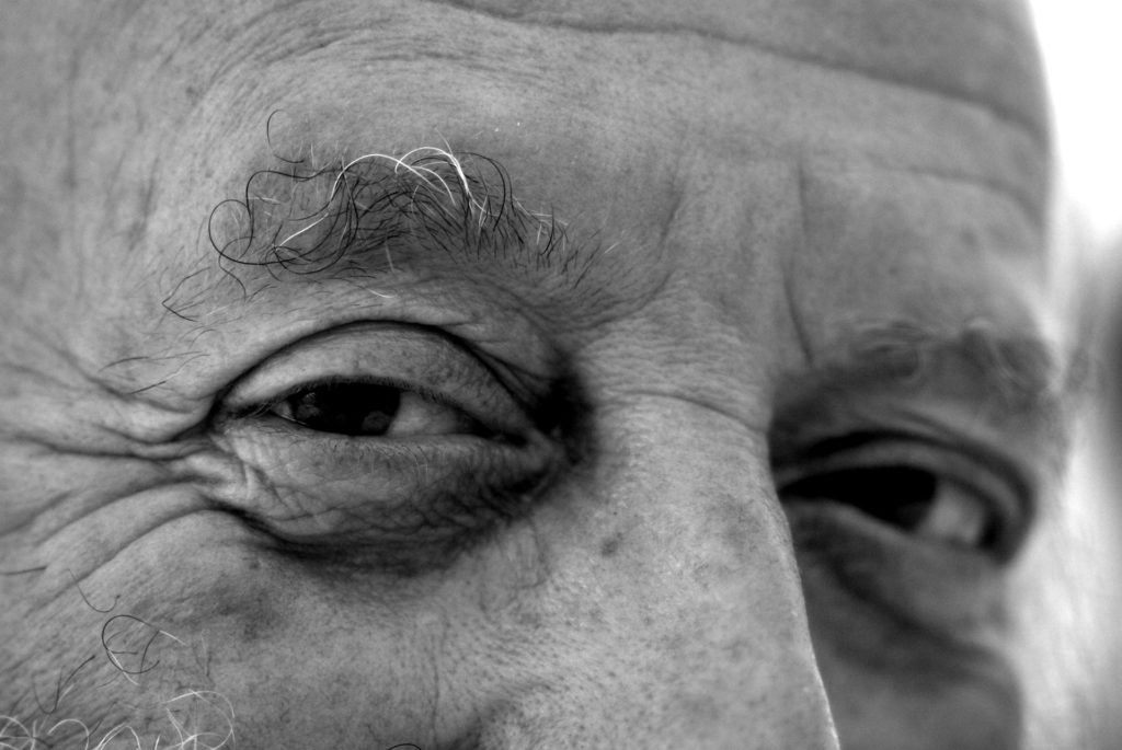 Jack's eyes in black and white